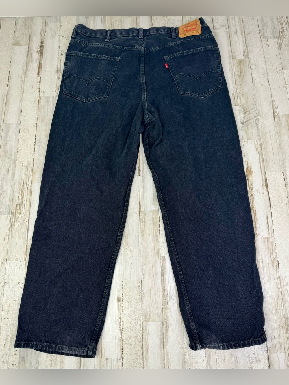 Vintage Levis 550 Pants Jeans Men 40x30 Denim Stretch Black Straight - Picture 10 of 12